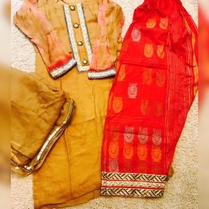 3 piece pure chiffon and khaadi cotton suit
